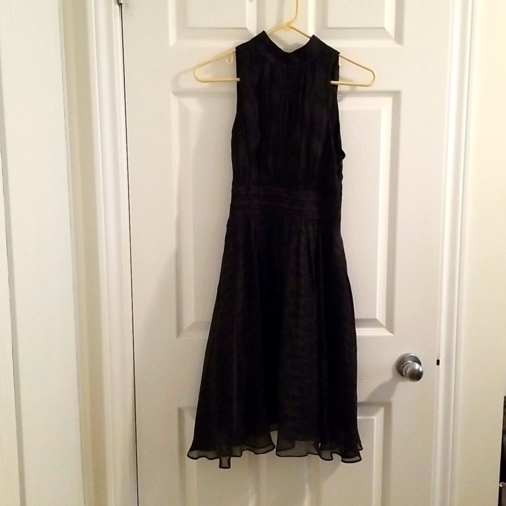 100% silk black dress